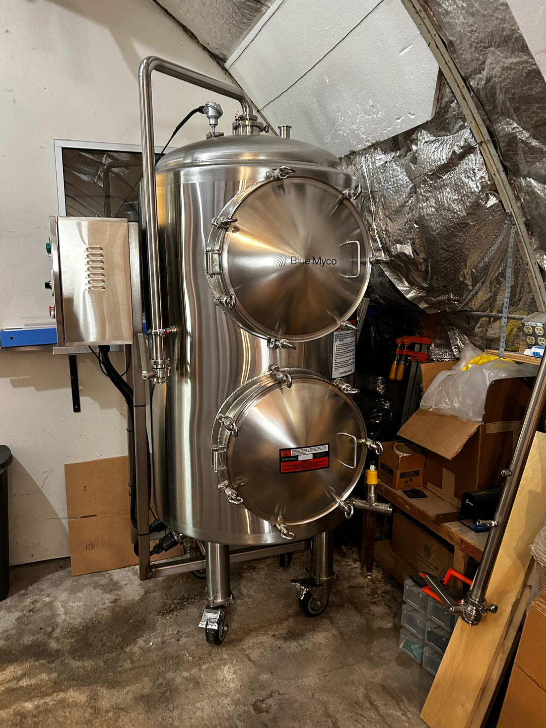 Getting the new sterilizer into the shop